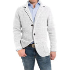 Achim | Men's Cardigan with Elegant Cut, Tailored Cardigan | Everlasting Boutique | Light Grey