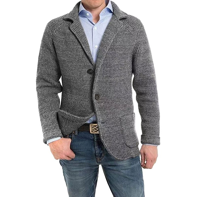 Achim | Men's Cardigan with Elegant Cut, Tailored Cardigan | Everlasting Boutique | Light Grey