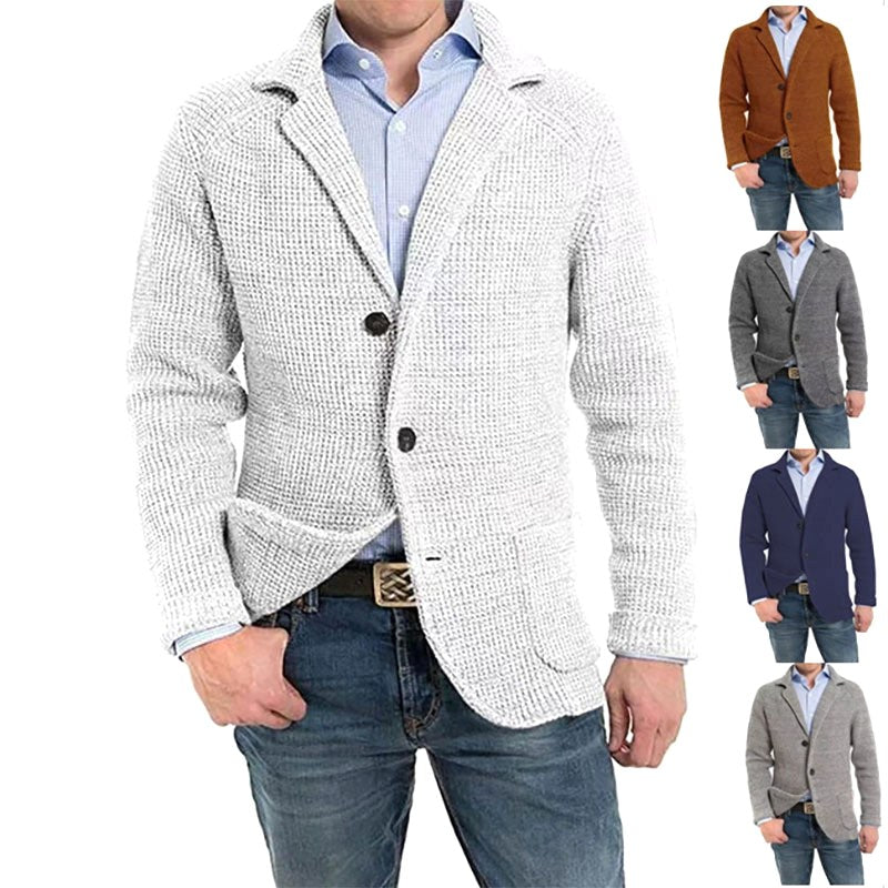 Achim | Men's Cardigan with Elegant Cut, Tailored Cardigan | Everlasting Boutique | Blue