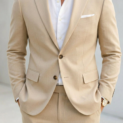 Adam | Men's Two-Piece Linen Suit, Modern Linen Suit | Everlasting Boutique