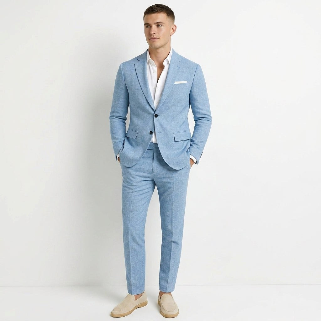 Adam | Men's Two-Piece Linen Suit, Modern Linen Suit | Everlasting Boutique