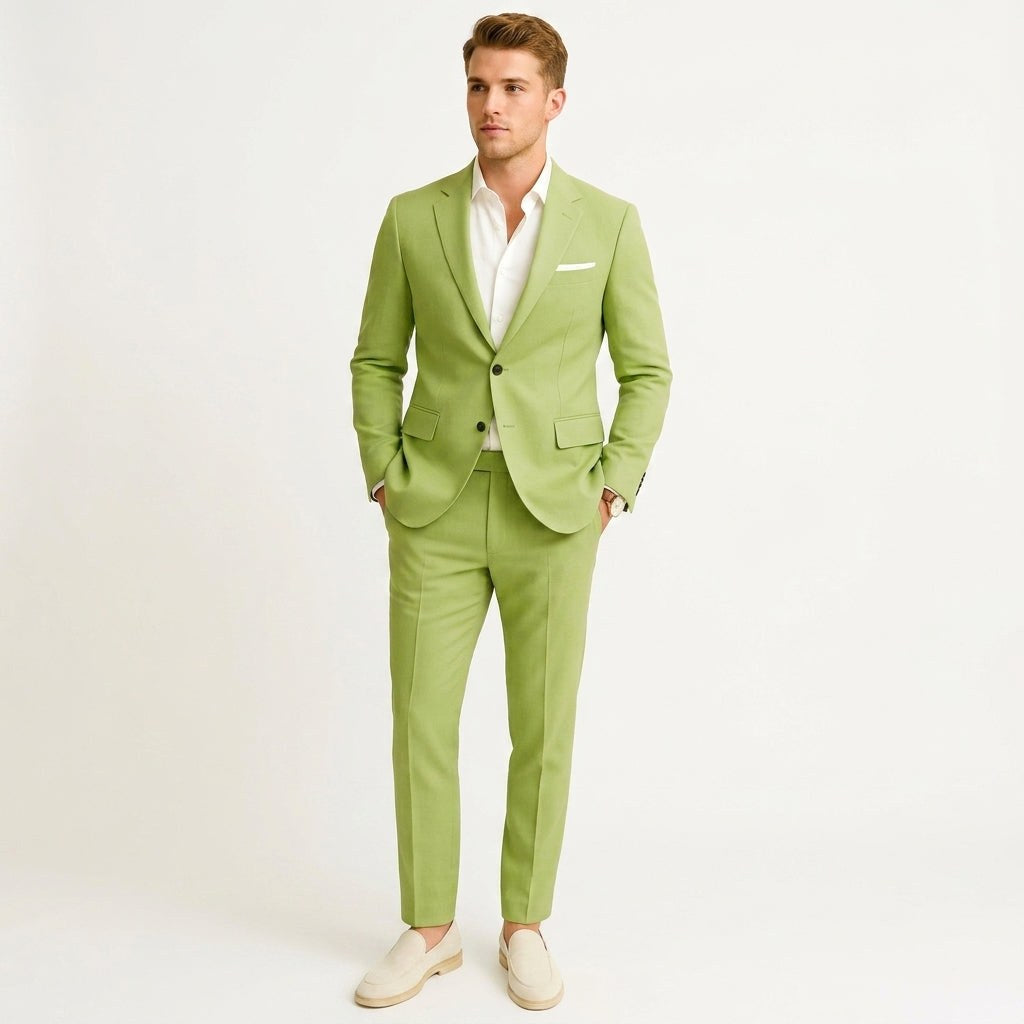 Adam | Men's Two-Piece Linen Suit, Modern Linen Suit | Everlasting Boutique