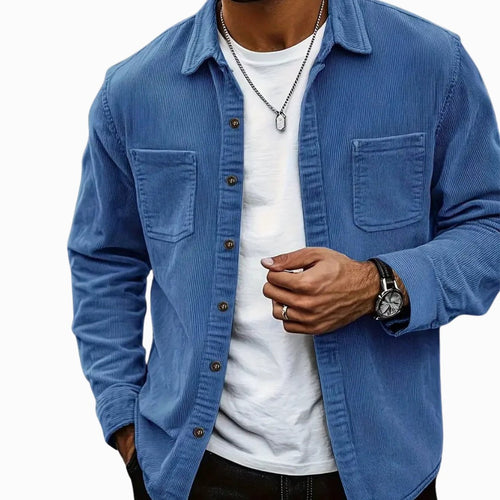 Adam | Men's Corduroy Utility Shirt, Relaxed-Fit Casual Shirt | Everlasting Boutique
