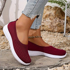 Adeline | Women's Orthopaedic Slip-On Trainers, Lightweight Everyday Trainers | Everlasting Boutique | Red