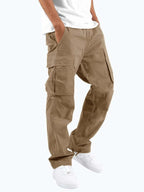 Aidan | Men's Relaxed Fit Cargo Trousers, Straight-Leg Practical Trousers | Everlasting Boutique