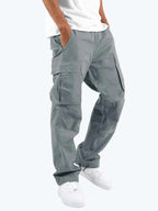 Aidan | Men's Relaxed Fit Cargo Trousers, Straight-Leg Practical Trousers | Everlasting Boutique