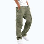 Aidan | Men's Relaxed Fit Cargo Trousers, Straight-Leg Practical Trousers | Everlasting Boutique