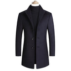 Aiden | Men's Long Winter Coat with Classic Tailoring, Refined Autumn Coat | Everlasting Boutique