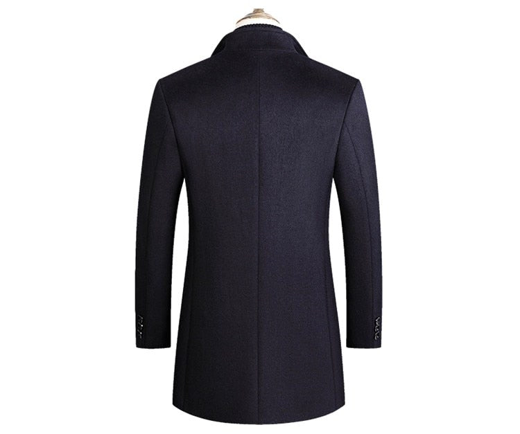 Aiden | Men's Long Winter Coat with Classic Tailoring, Refined Autumn Coat | Everlasting Boutique