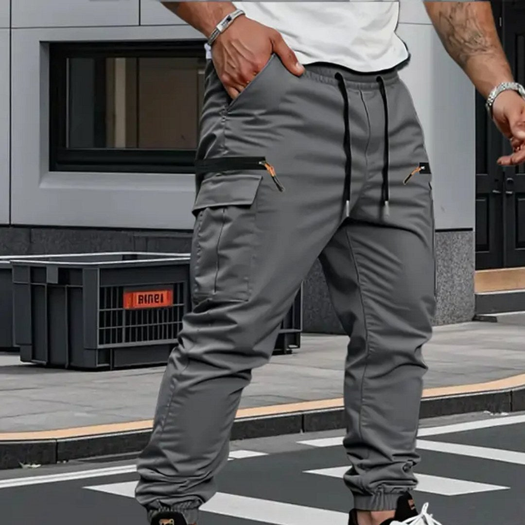 Alastair | Men's Stretch Jogger Trousers, Relaxed Fit Joggers | Everlasting Boutique | Black
