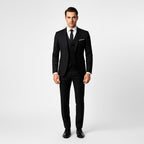 Alexander | Men's Three-Piece Suit with Waistcoat Formal, Elegant Suit Set | Everlasting Boutique | Black