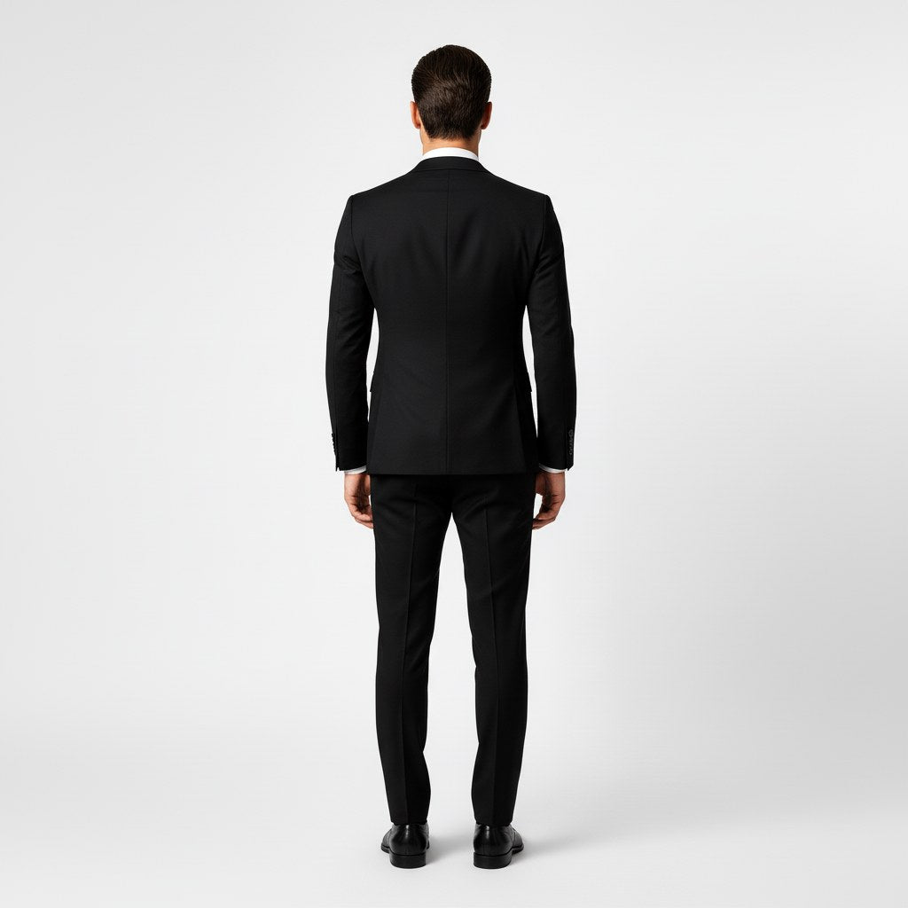 Alexander | Men's Three-Piece Suit with Waistcoat Formal, Elegant Suit Set | Everlasting Boutique | Black