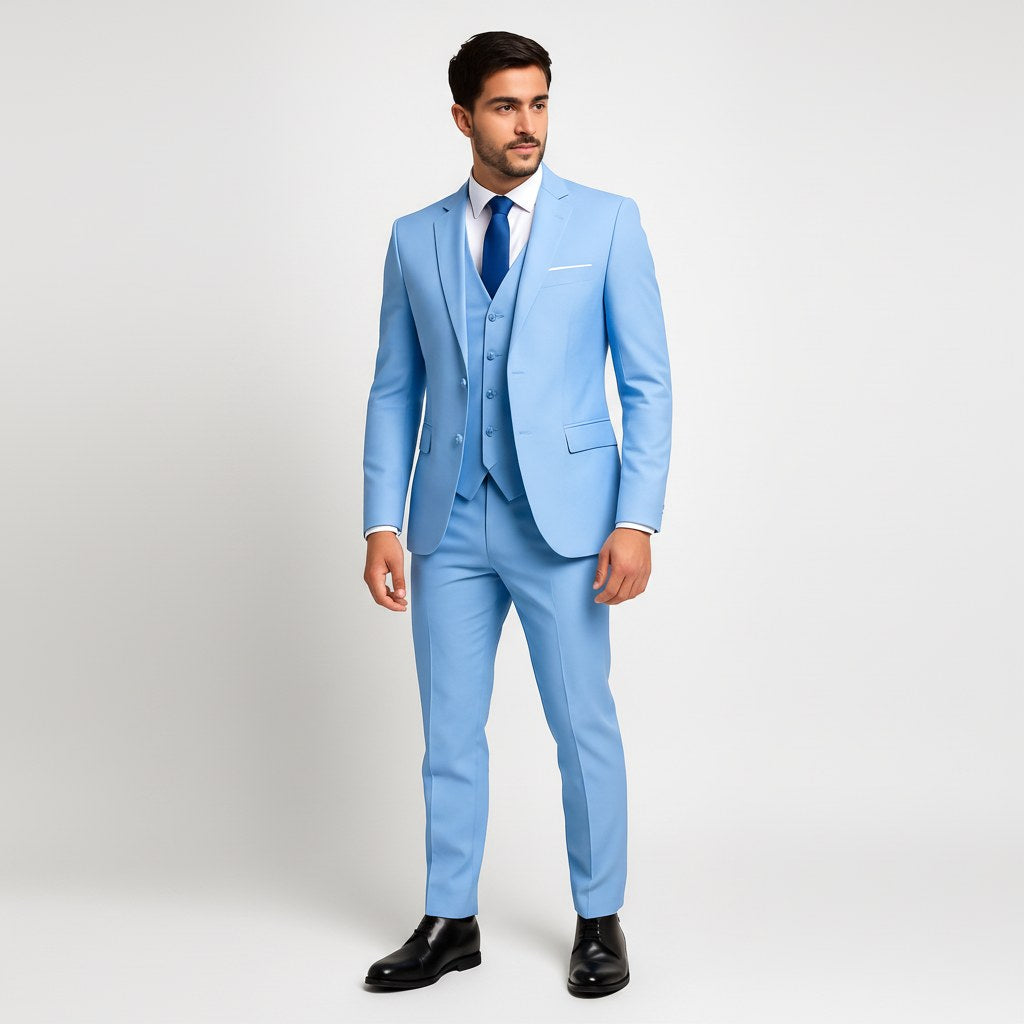 Alexander | Men's Three-Piece Suit with Waistcoat Formal, Elegant Suit Set | Everlasting Boutique | Grey
