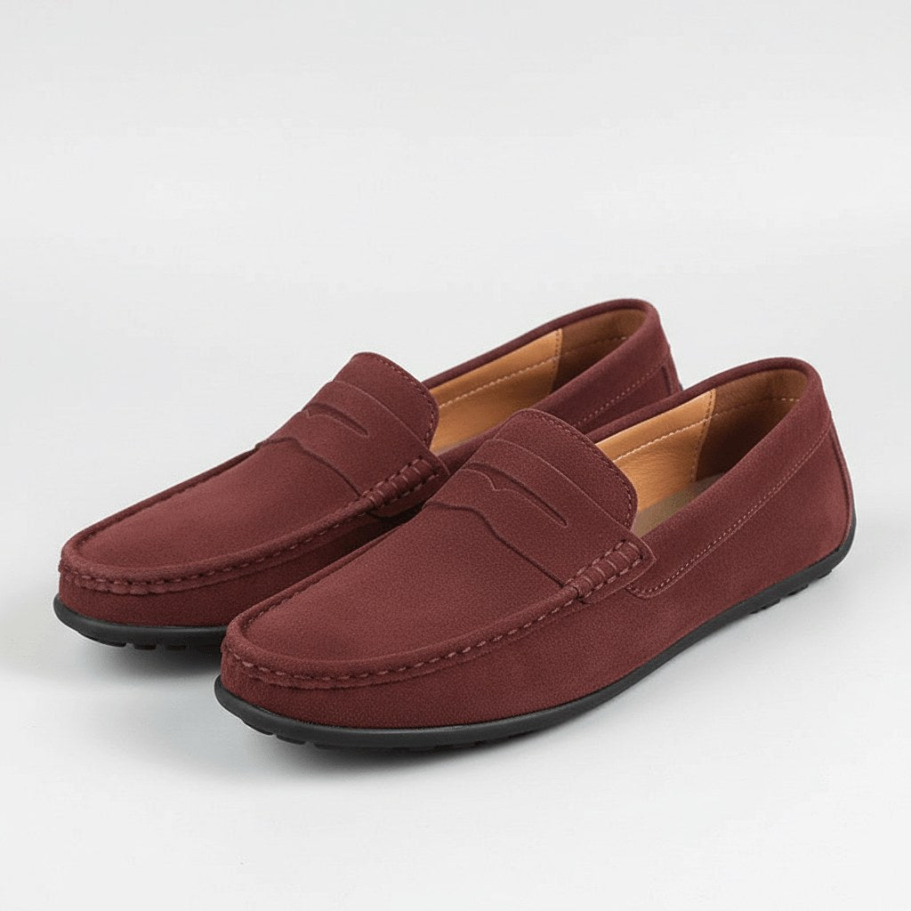 Alfie | Men's Suede-Effect Slip-On Loafers, Flexible Sole Loafers | Everlasting Boutique