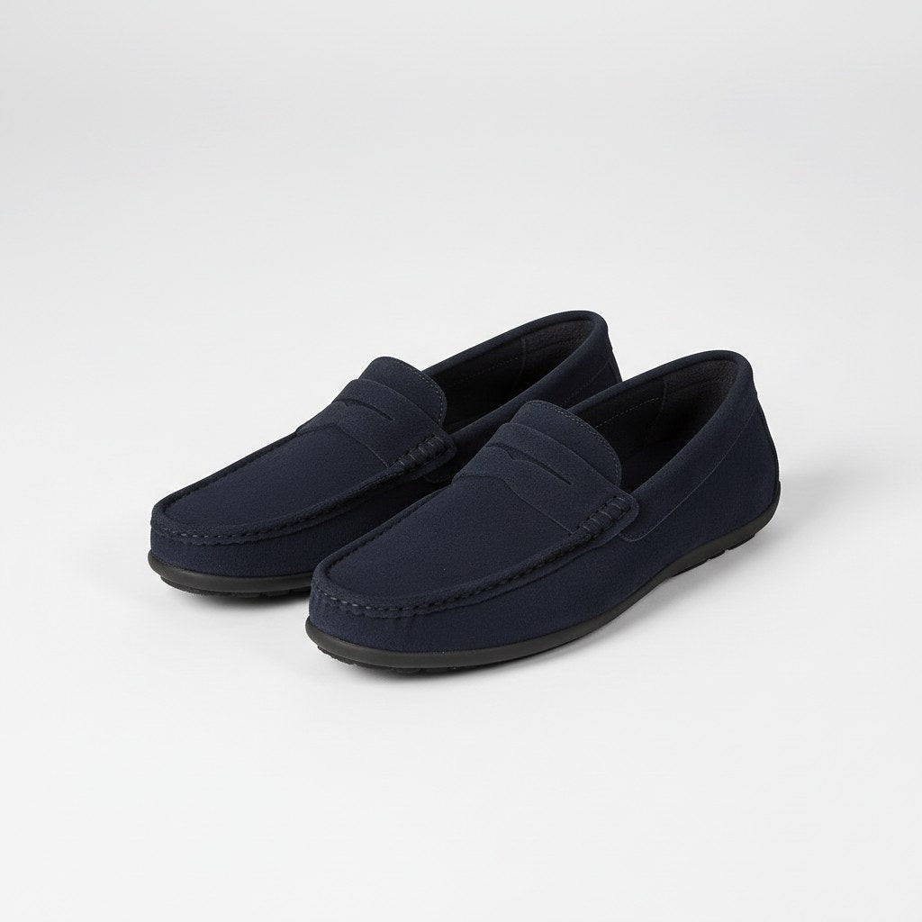 Alfie | Men's Suede-Effect Slip-On Loafers, Flexible Sole Loafers | Everlasting Boutique