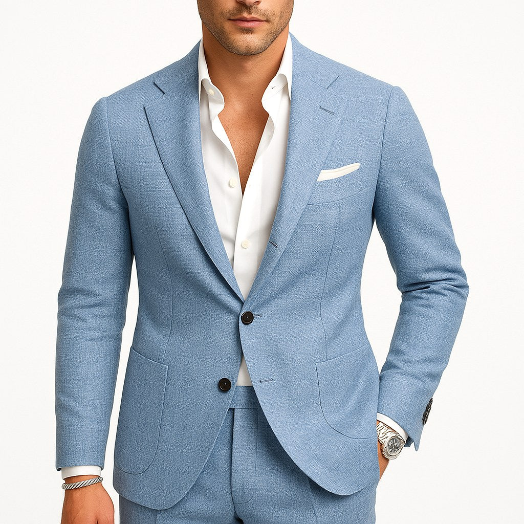 Alfie | Men's Tailored Two-Piece Suit, Jacket and Trousers | Everlasting Boutique | Beige
