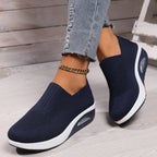 Amelie | Women's Cushioned Slip-On Shoes, Orthopaedic Comfort Shoes | Everlasting Boutique | Black