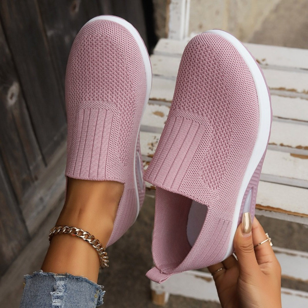 Amelie | Women's Cushioned Slip-On Shoes, Orthopaedic Comfort Shoes | Everlasting Boutique | Black