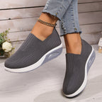 Amelie | Women's Cushioned Slip-On Shoes, Orthopaedic Comfort Shoes | Everlasting Boutique | Black