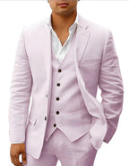 Andreas | Men's Three-Piece Suit with Classic Blazer, Waistcoat and Trousers, Elegant Suit | Everlasting Boutique | Brown