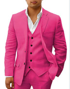 Andreas | Men's Three-Piece Suit with Classic Blazer, Waistcoat and Trousers, Elegant Suit | Everlasting Boutique | Khaki