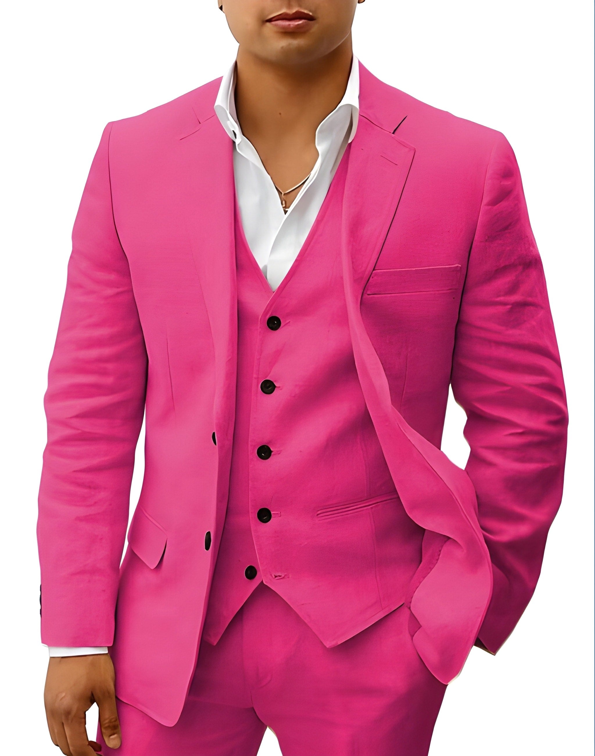 Andreas | Men's Three-Piece Suit with Classic Blazer, Waistcoat and Trousers, Elegant Suit | Everlasting Boutique | Khaki