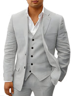 Andreas | Men's Three-Piece Suit with Classic Blazer, Waistcoat and Trousers, Elegant Suit | Everlasting Boutique | Khaki
