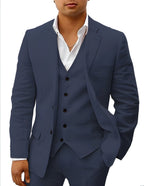 Andreas | Men's Three-Piece Suit with Classic Blazer, Waistcoat and Trousers, Elegant Suit | Everlasting Boutique | Brown