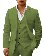 Andreas | Men's Three-Piece Suit with Classic Blazer, Waistcoat and Trousers, Elegant Suit | Everlasting Boutique | Brown
