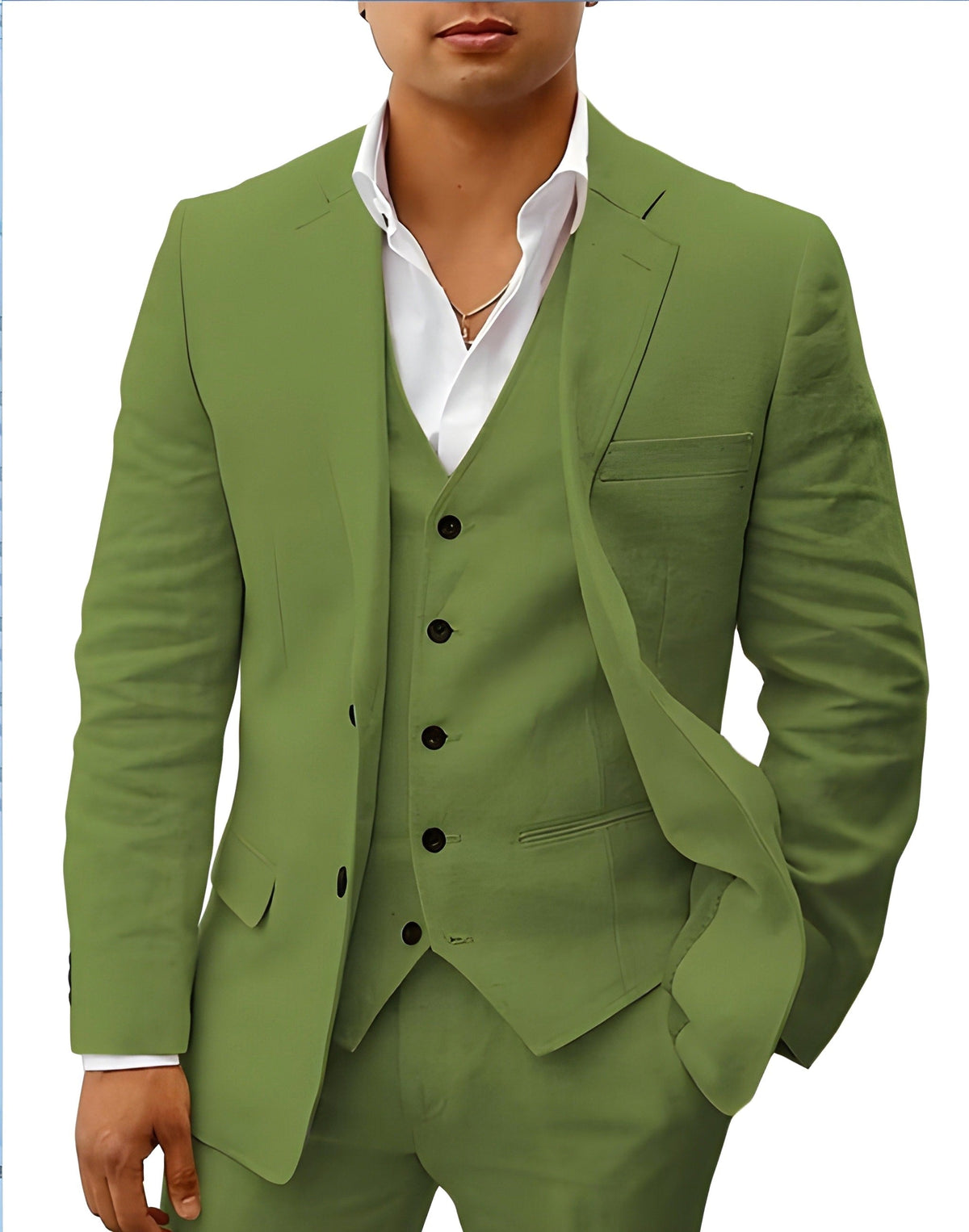 Andreas | Men's Three-Piece Suit with Classic Blazer, Waistcoat and Trousers, Elegant Suit | Everlasting Boutique | Brown