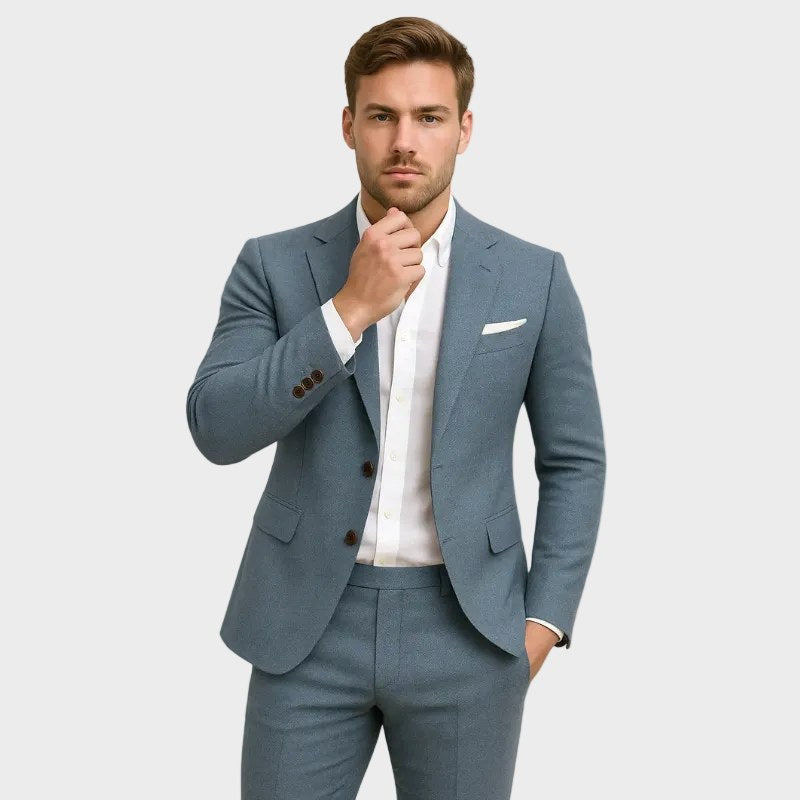 Andrew | Men's Slim-Fit Suit with Lapels, Two-Piece Suit | Everlasting Boutique