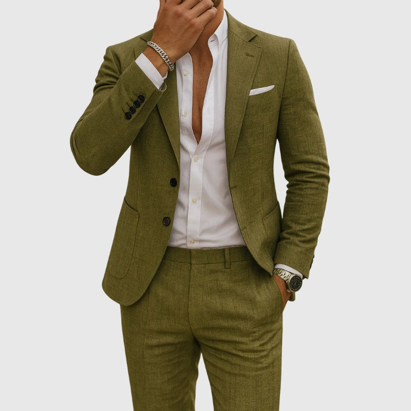 Andrew | Men's Slim-Fit Suit with Lapels, Two-Piece Suit | Everlasting Boutique