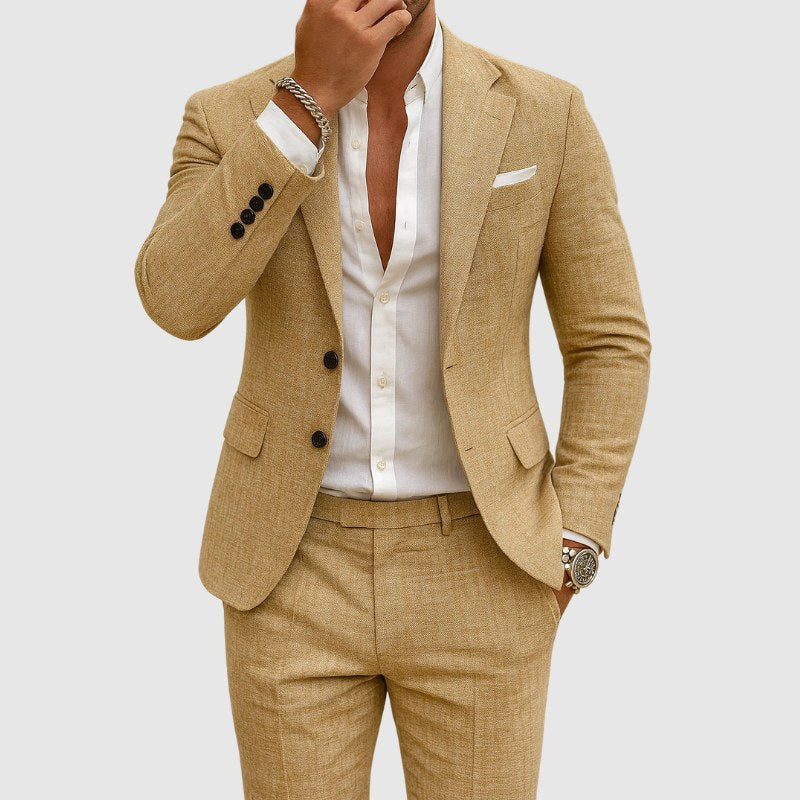 Andrew | Men's Slim-Fit Suit with Lapels, Two-Piece Suit | Everlasting Boutique