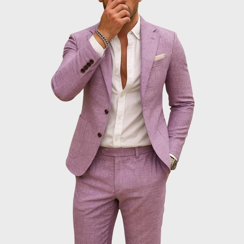 Andrew | Men's Slim-Fit Suit with Lapels, Two-Piece Suit | Everlasting Boutique