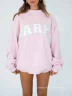 Annabelle | Women's Oversized Varsity Sweatshirt, Chenille Lettering Crewneck Jumper | Everlasting Boutique