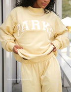 Annabelle | Women's Oversized Varsity Sweatshirt, Chenille Lettering Crewneck Jumper | Everlasting Boutique