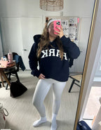Annabelle | Women's Oversized Varsity Sweatshirt, Chenille Lettering Crewneck Jumper | Everlasting Boutique