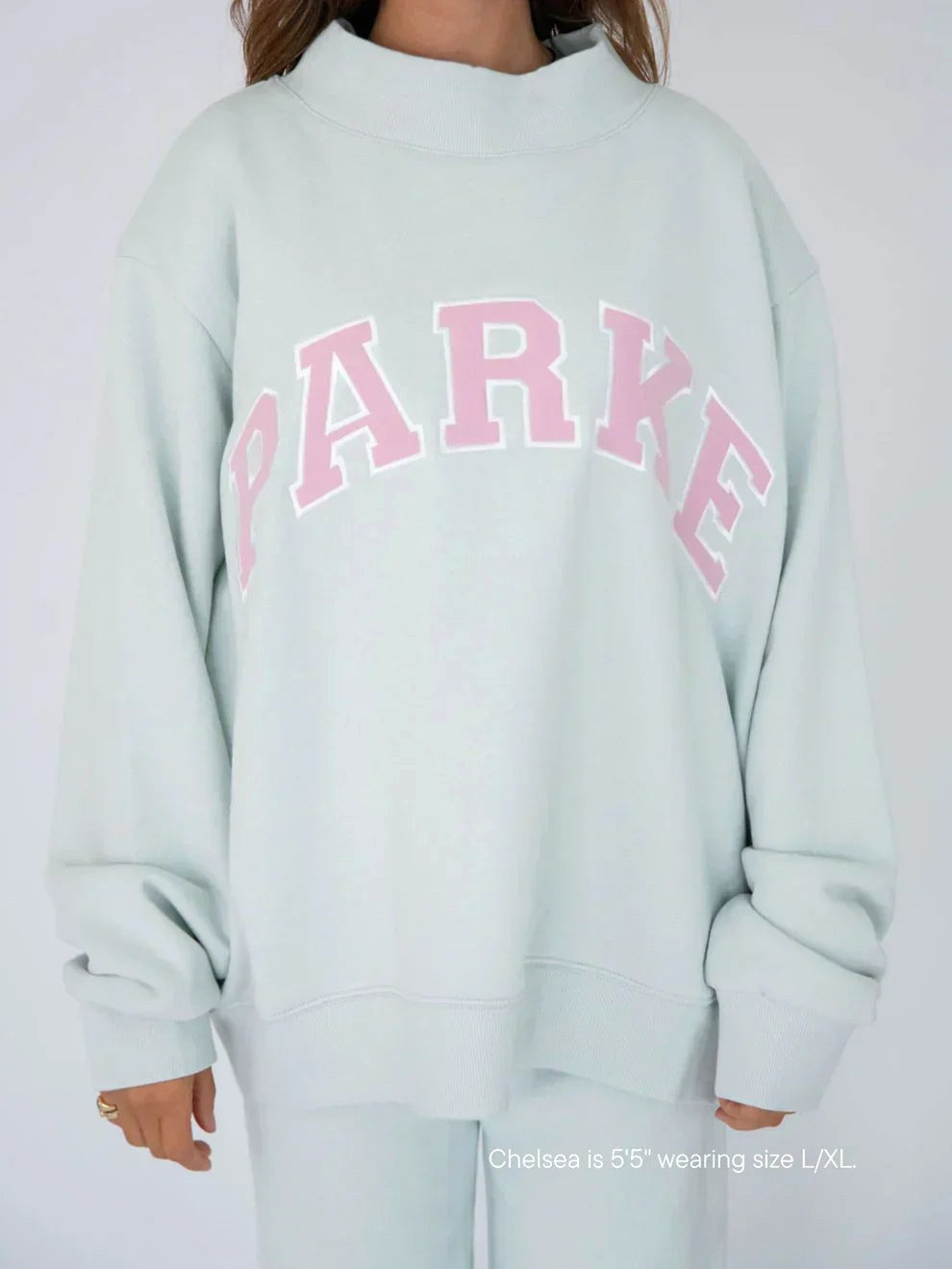 Annabelle | Women's Oversized Varsity Sweatshirt, Chenille Lettering Crewneck Jumper | Everlasting Boutique