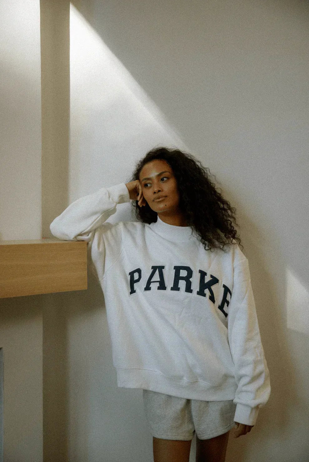 Annabelle | Women's Oversized Varsity Sweatshirt, Chenille Lettering Crewneck Jumper | Everlasting Boutique