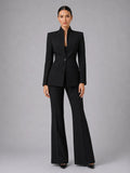 Annie | Women's Tailored Blazer & Trouser Suit Set, Smart Two-Piece Suit | Everlasting Boutique | Black