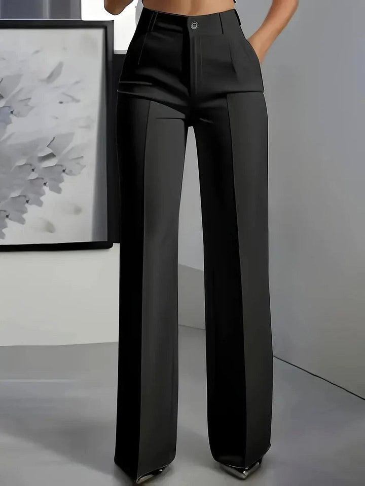 Antonina | Women's High-Waisted Wide-Leg Trousers, Smart Tailored Trousers | Everlasting Boutique