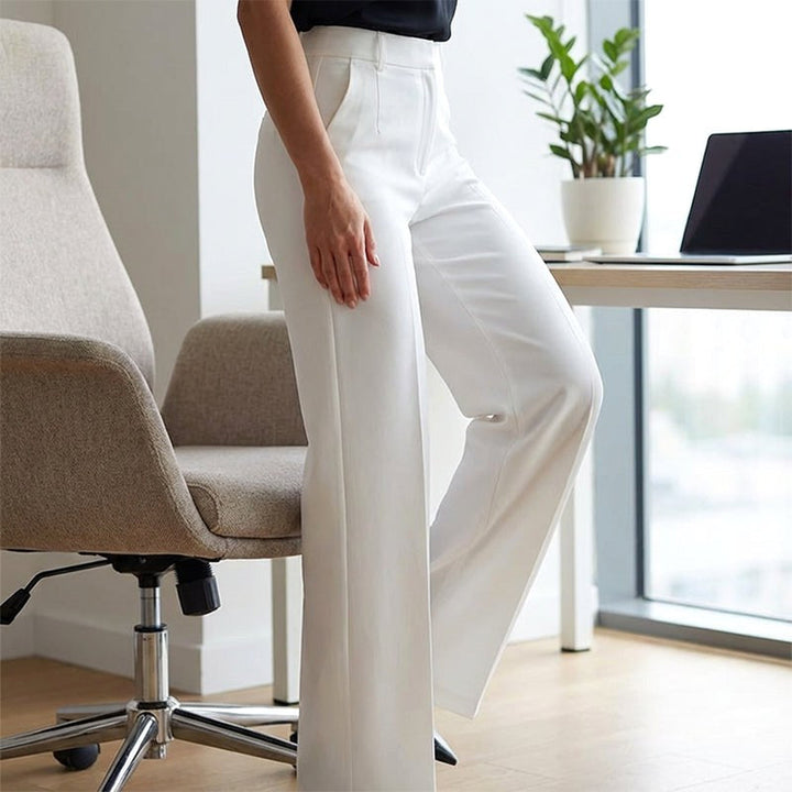 Antonina | Women's High-Waisted Wide-Leg Trousers, Smart Tailored Trousers | Everlasting Boutique