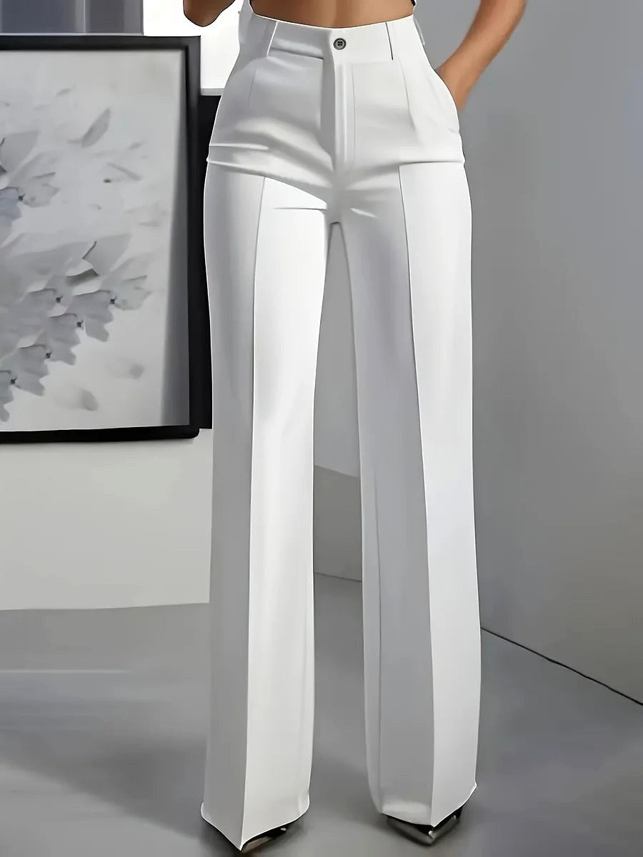 Antonina | Women's High-Waisted Wide-Leg Trousers, Smart Tailored Trousers | Everlasting Boutique