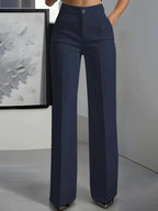 Antonina | Women's High-Waisted Wide-Leg Trousers, Smart Tailored Trousers | Everlasting Boutique