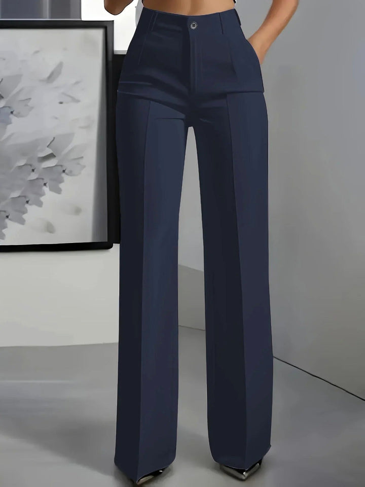 Antonina | Women's High-Waisted Wide-Leg Trousers, Smart Tailored Trousers | Everlasting Boutique
