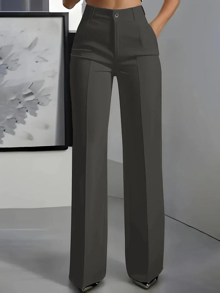 Antonina | Women's High-Waisted Wide-Leg Trousers, Smart Tailored Trousers | Everlasting Boutique