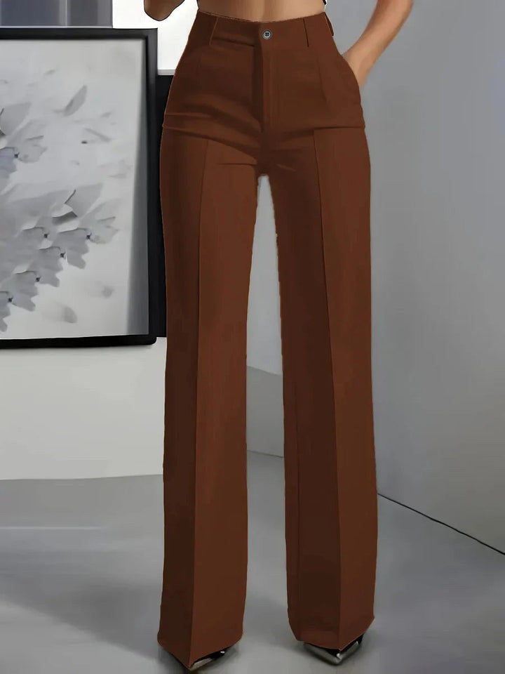 Antonina | Women's High-Waisted Wide-Leg Trousers, Smart Tailored Trousers | Everlasting Boutique