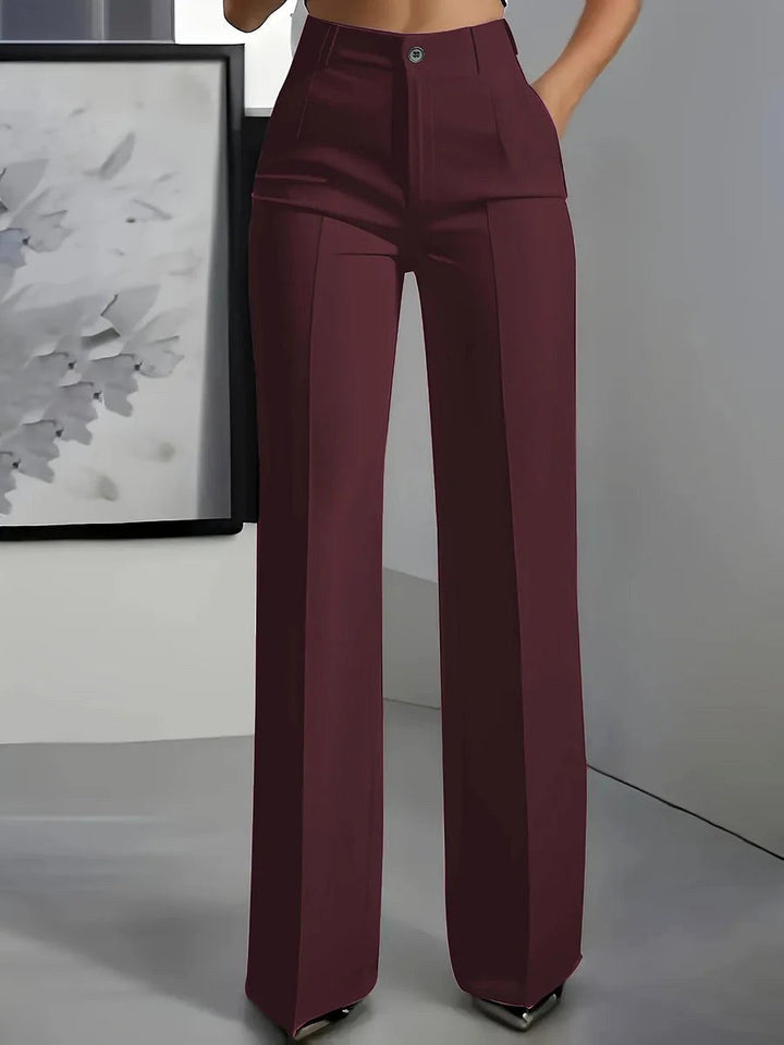 Antonina | Women's High-Waisted Wide-Leg Trousers, Smart Tailored Trousers | Everlasting Boutique