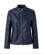 Arabella | Women's Tailored Leather Jacket with Zip Fastening, Classic Leather Jacket | Everlasting Boutique