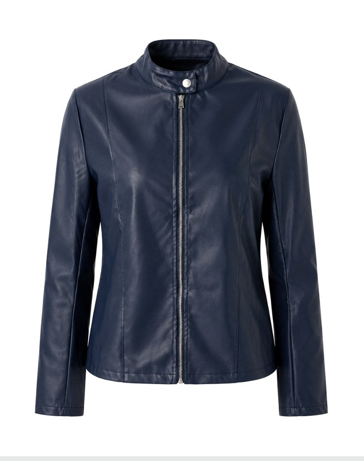 Arabella | Women's Tailored Leather Jacket with Zip Fastening, Classic Leather Jacket | Everlasting Boutique